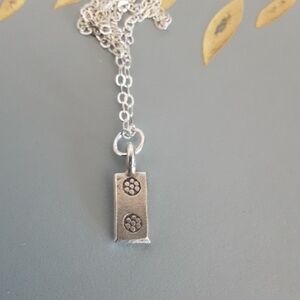 Sterling silver hilltribe charm necklace